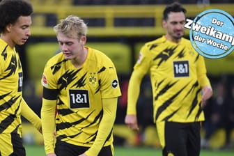 Enttäuschtes Trio: Während Leipzig am vergangenen Wochenende gewann, verloren Axel Witsel, Julian Brandt und Mats Hummels (v.l.n.r.) mit dem BVB gegen Köln.