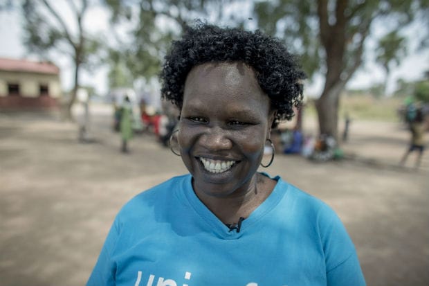 Jane Gune Rombe kümmert sich im Südsudan um hungernde Kinder.