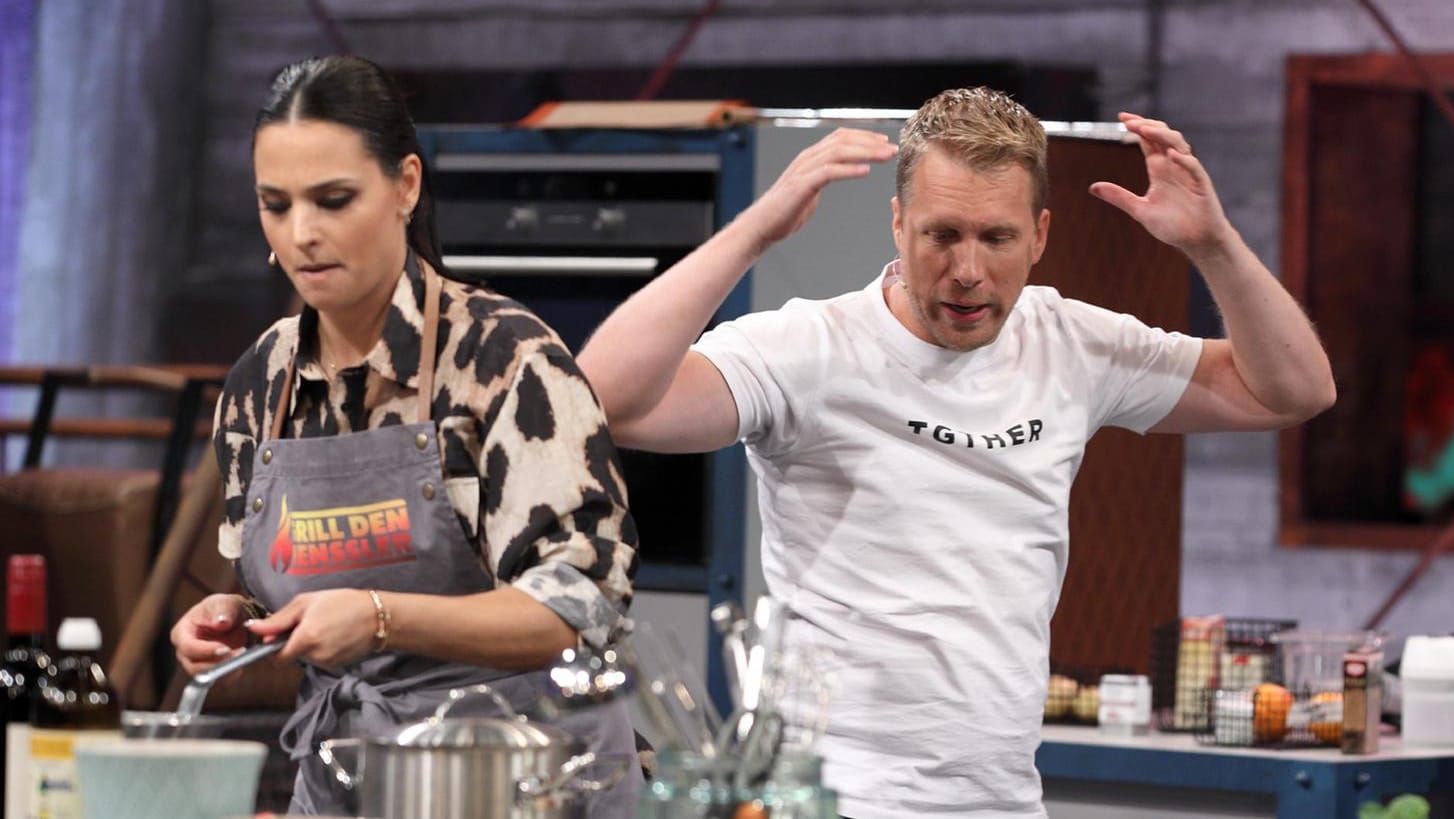 "Grill den Henssler": Amira und Oliver Pocher traten gegen Steffen Henssler an.