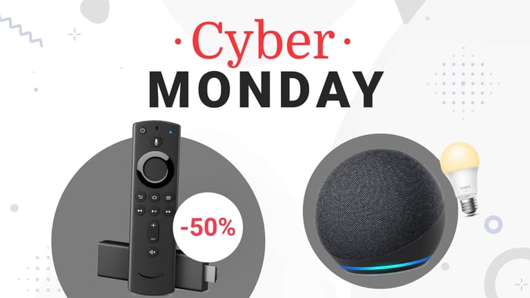 Amazon reduziert am Cyber Monday beliebte Amazon-Geräte wie den Fire TV Stick und den Echo Dot.