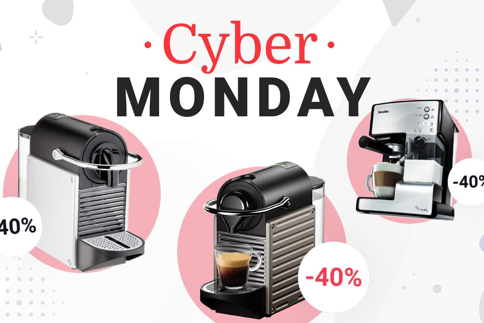 Cyber Monday: Heute gibt es viele tolle Kaffeemaschinen von Marken wie Krups und De'Longhi im Angebot.