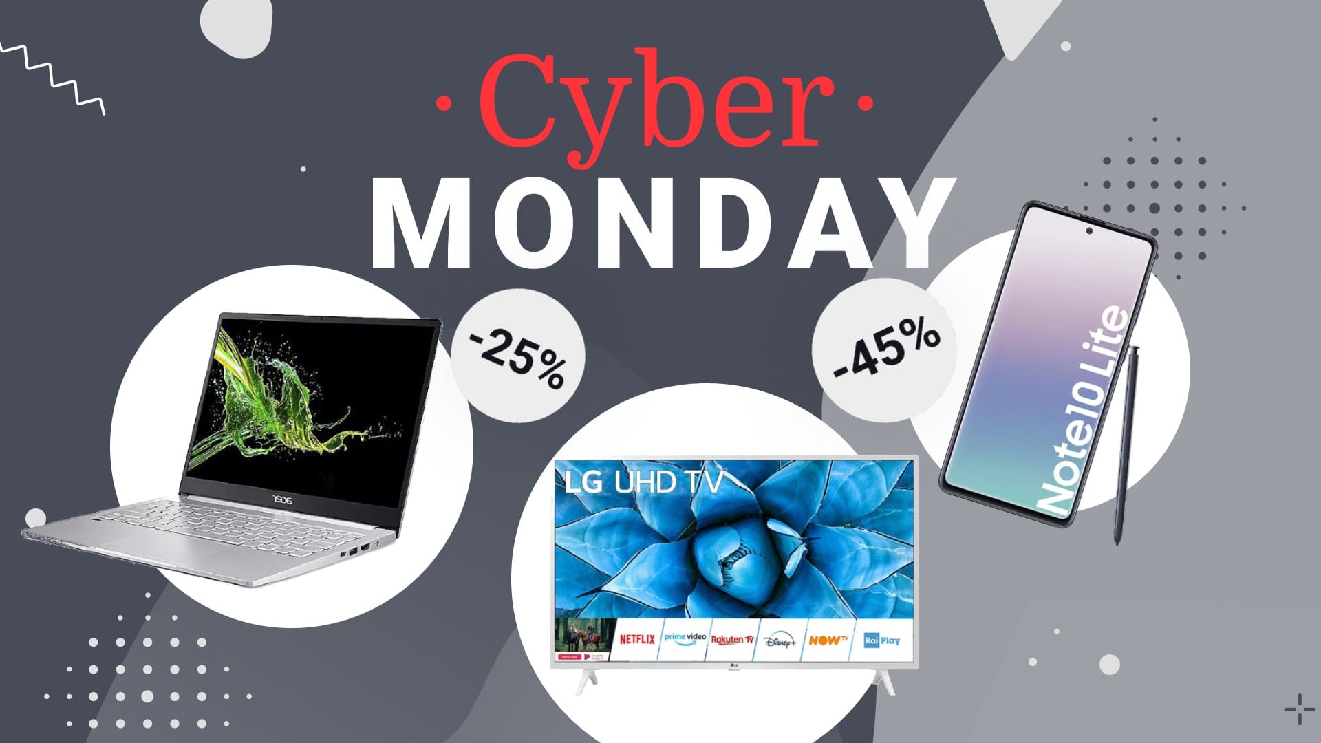 Die besten Technik-Schnäppchen am Cyber Monday von LG, Samsung, Acer, Microsoft & Co