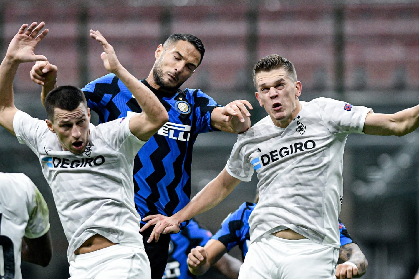 Zweikampf in der Champions League: Borussia Mönchengladbach spielt am Dienstag erneut gegen Inter Mailand.