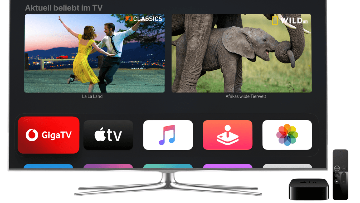 Die GigaTV-App von Vodafone: Jetzt auch für Apple TV verfügbar
