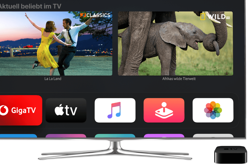 Die GigaTV-App von Vodafone: Jetzt auch für Apple TV verfügbar