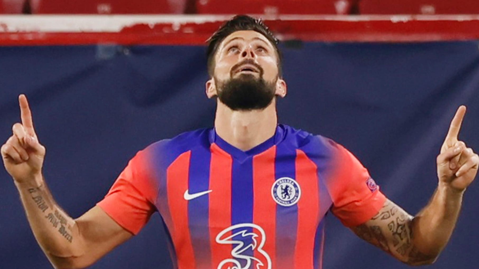 Olivier Giroud: Der französische Weltmeister traf gleich vier Mal für den Chelsea gegen den FC Sevilla.