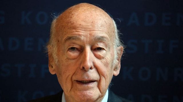 Der frühere französische Staatspräsident Valery Giscard d'Estaing kommt 2014 zum Europa Forum der Konrad Adenauer Foundation in Berlin. Der frühere französische Staatspräsident Valery Giscard d'Estaing kommt 2014 zum Europa Forum der Konrad Adenauer Foundation in Berlin.