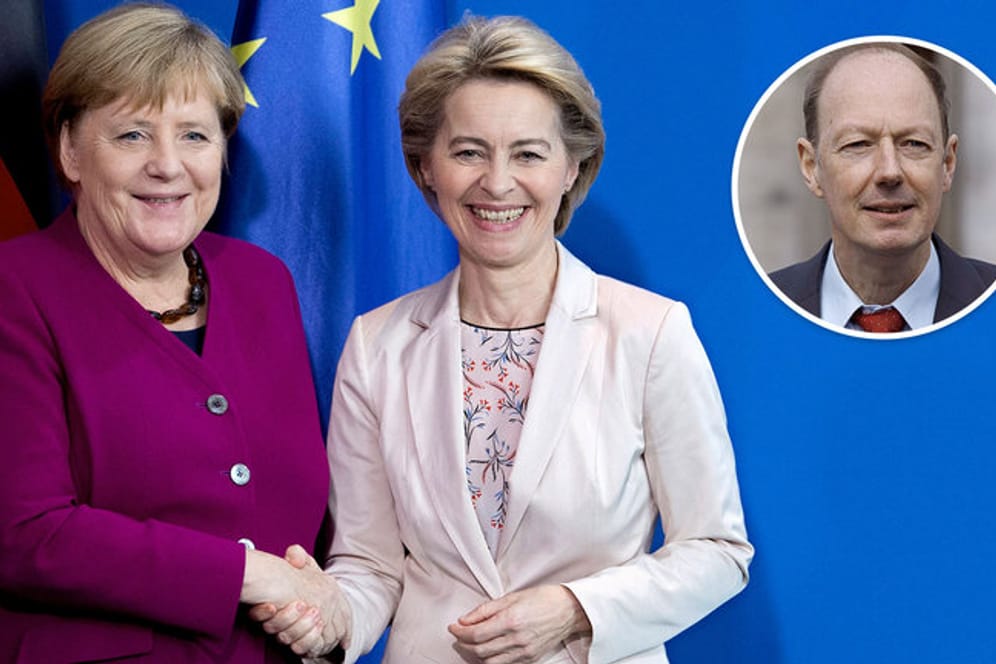 Kanzlerin Merkel und EU-Kommissionschefin von der Leyen: Ihre Versprechen haben sie nicht gehalten, findet Martin Sonneborn.