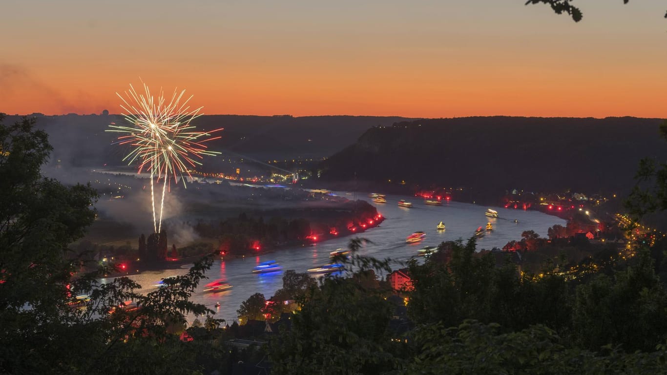 Aufnahme von "Rhein in Flammen" (Archivbild): Auch 2021 wird die Veranstaltung nicht stattfinden.