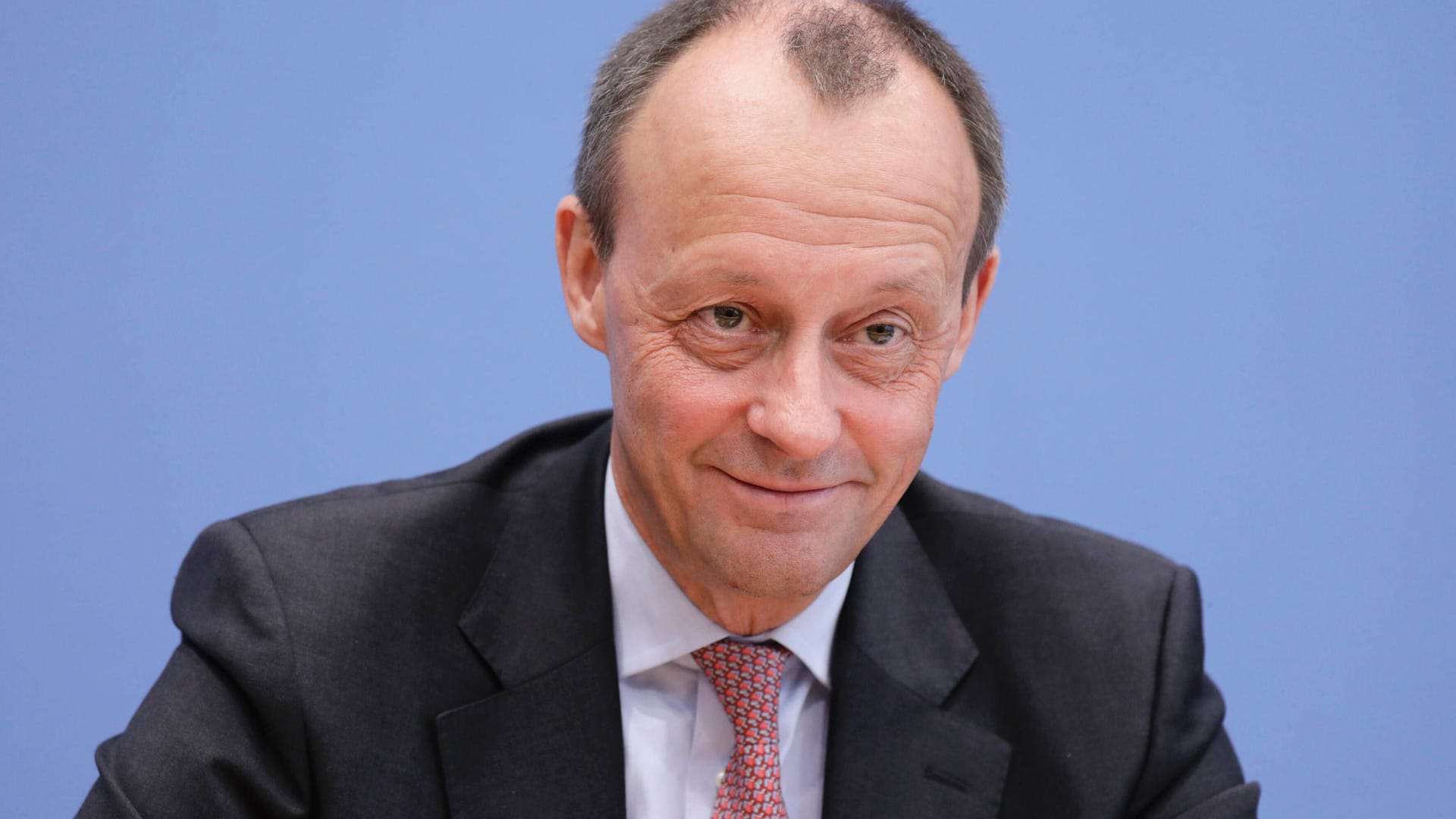 Berlin: Friedrich Merz bei einer Pressekonferenz.