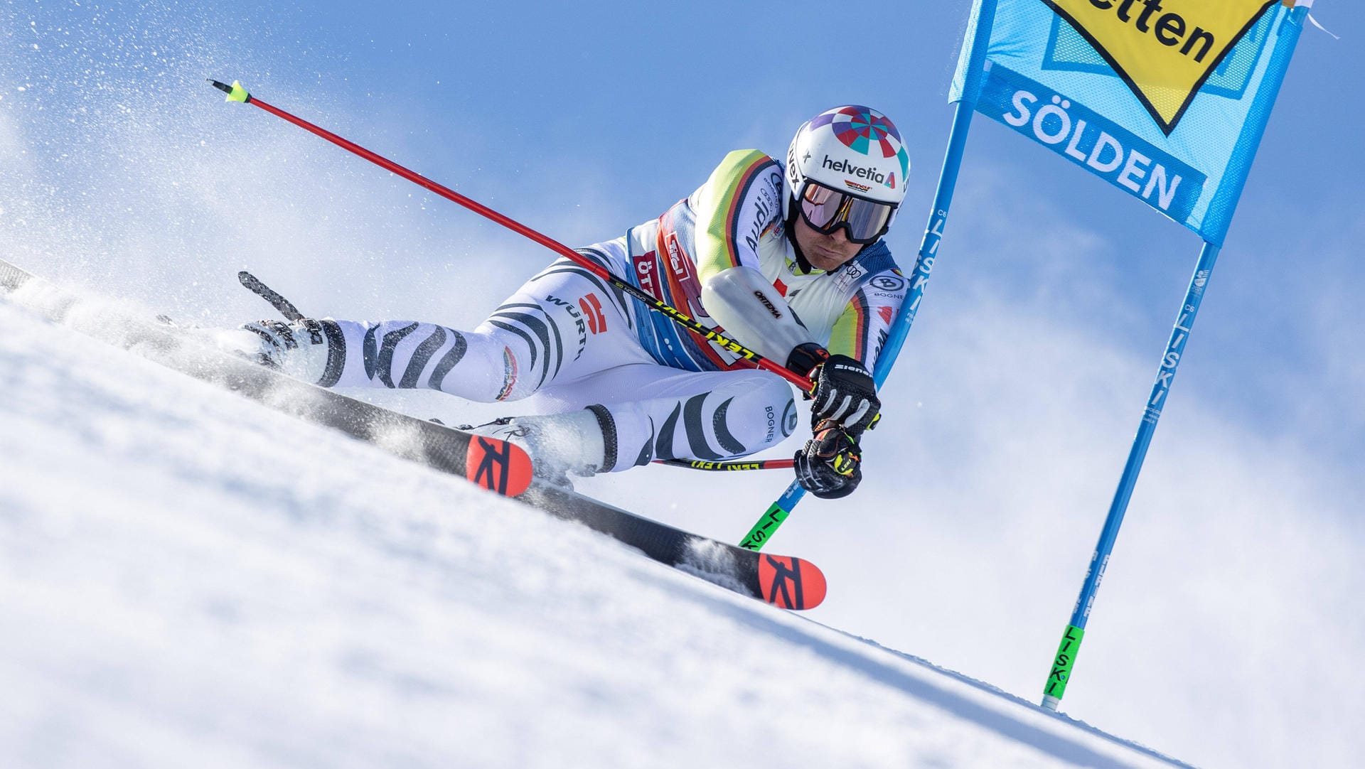 Stefan Luitz beim Riesenslalom: In Italien herrschten beim ersten Durchlauf schwierige Verhältnisse.