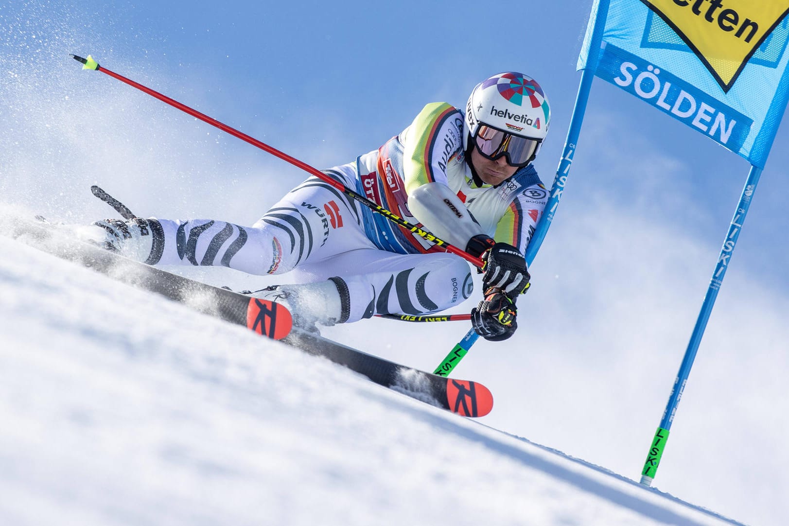 Stefan Luitz beim Riesenslalom: In Italien herrschten beim ersten Durchlauf schwierige Verhältnisse.