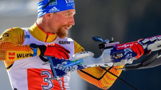 Erik Lesser nimmt am heutigen Sonntag mit den deutschen Herren den ersten Podestplatz mit der Staffel in diesem Winter ins Visier.