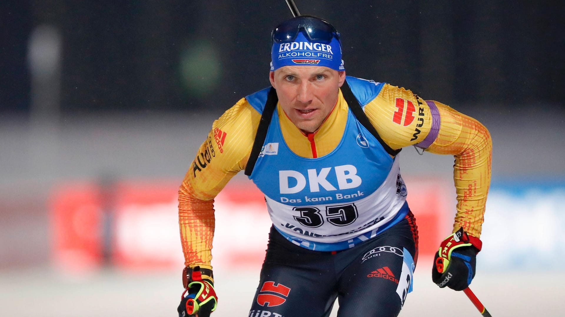 Erik Lesser: Ist als erster Starter für die deutsche Biathlon-Mannschaft bei der Staffel gestartet.