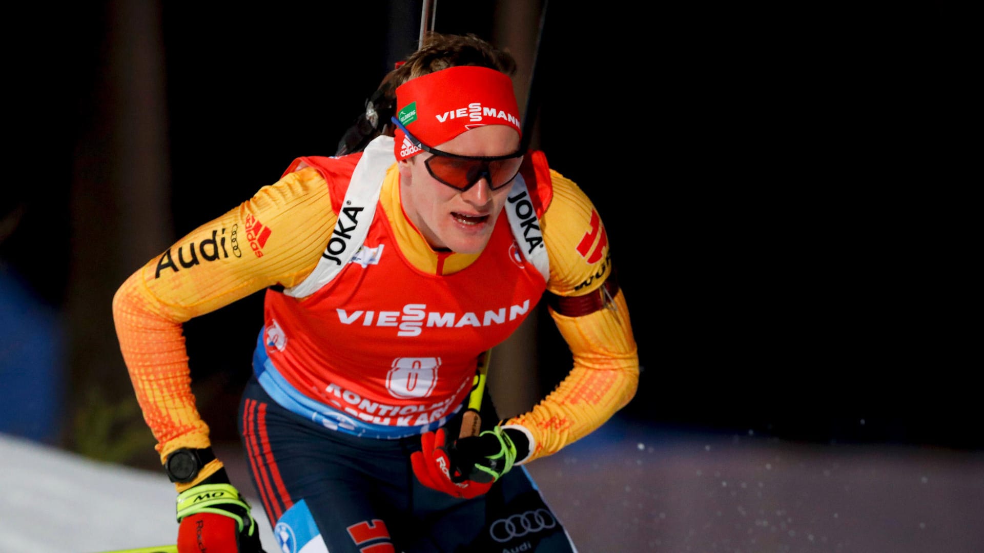 Benedikt Doll: Ging als letzter Starter in der deutschen Biathlon-Herren-Staffel auf die Strecke. Benedikt Doll: Ging als letzter Starter in der deutschen Biathlon-Herren-Staffel auf die Strecke.