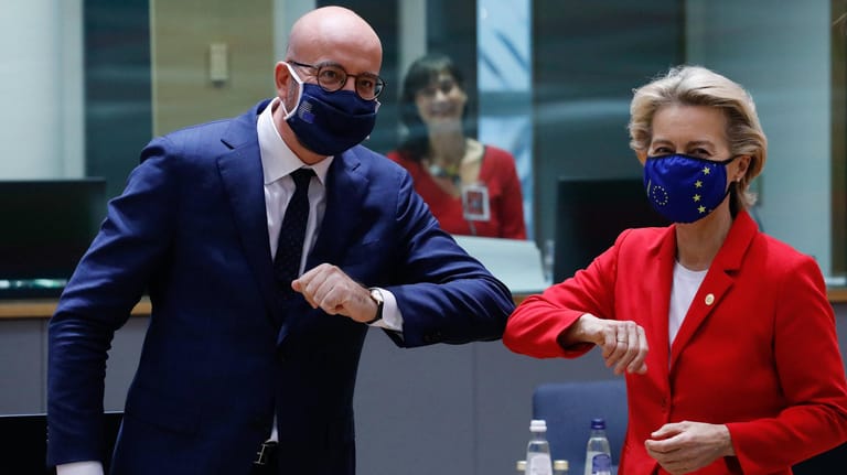Dann lass uns mal hart bleiben: EU-Kommissionspräsidentin Ursula von der Leyen und der Präsident des Europäischen Rats Charles Michel.