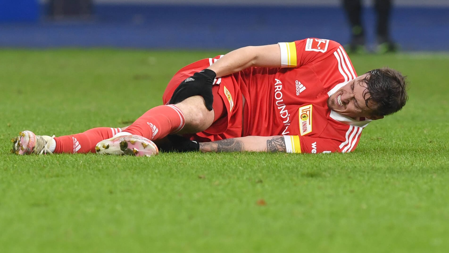 Max Kruse: Beim Stadtderby gegen Hertha BSC musste der Union-Stürmer den Platz verletzt verlassen. Max Kruse: Beim Stadtderby gegen Hertha BSC musste der Union-Stürmer den Platz verletzt verlassen.