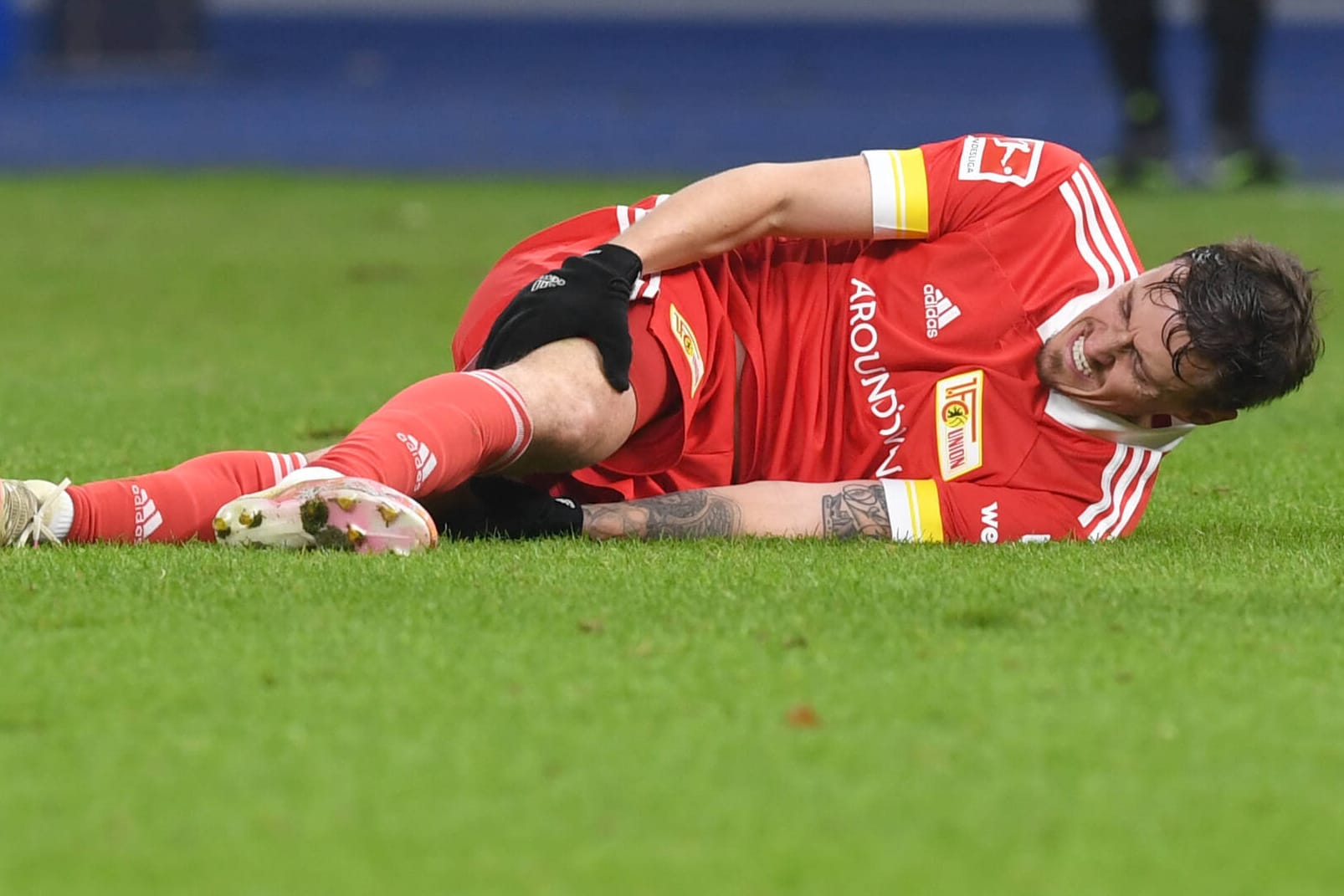 Max Kruse: Beim Stadtderby gegen Hertha BSC musste der Union-Stürmer den Platz verletzt verlassen.
