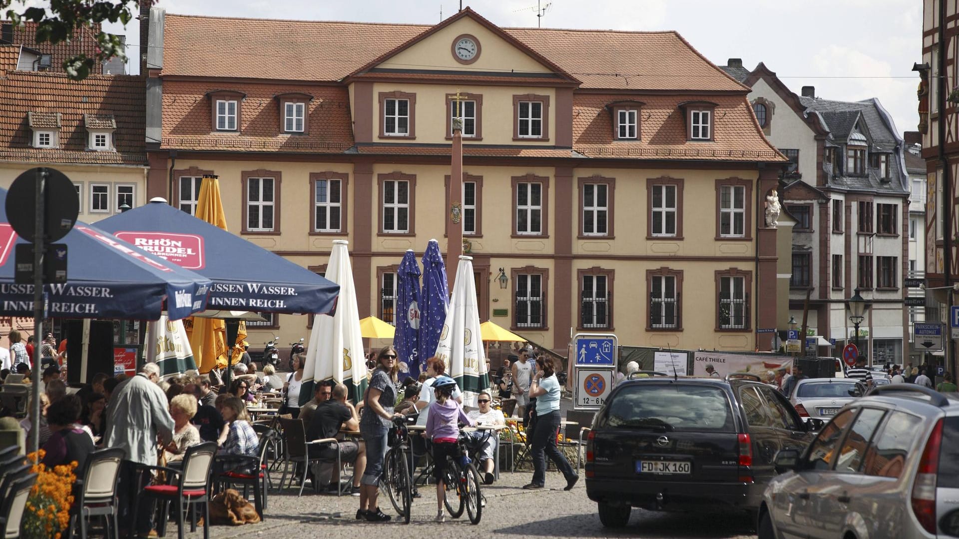 Die Innenstadt von Fulda: In einem Hinterhof wurde eine Frauenleiche gefunden.