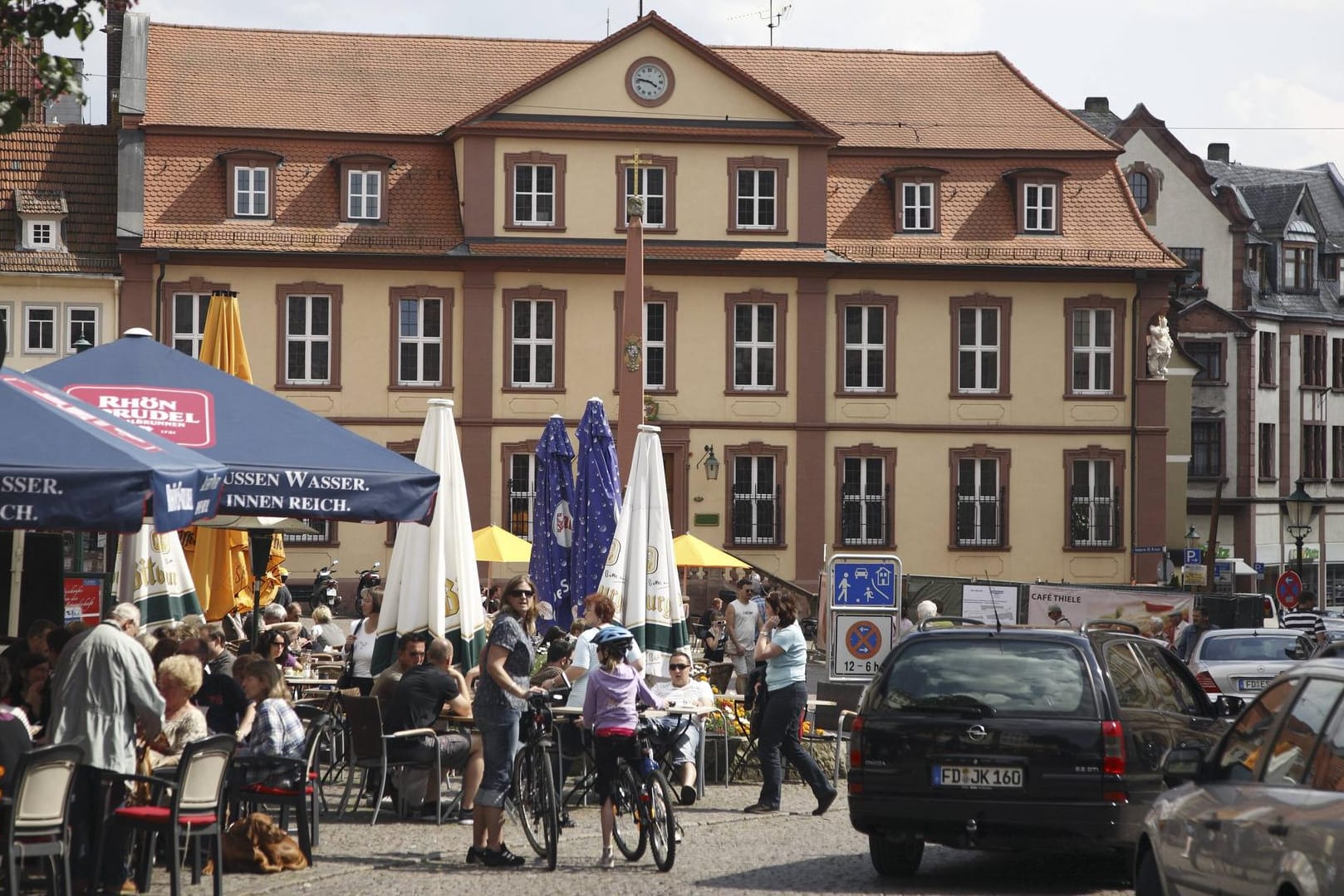 Die Innenstadt von Fulda: In einem Hinterhof wurde eine Frauenleiche gefunden.