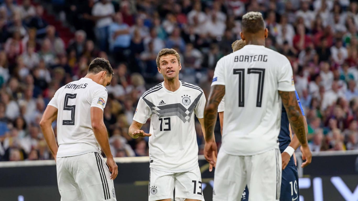 Das Trio bei einem Nations-League-Spiel 2018: Mats Hummels L.), Thomas Müller und Jérôme Boateng.