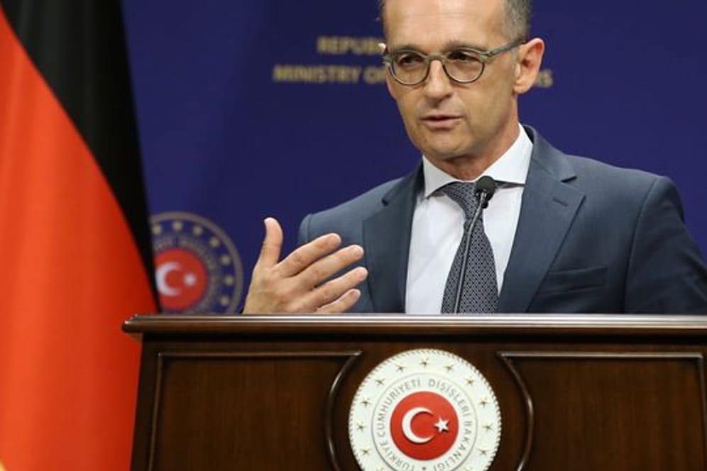 Außenminister Heiko Maas bei einem Gespräch mit seinem türkischen Amtskollegen Cavusoglu im August.
