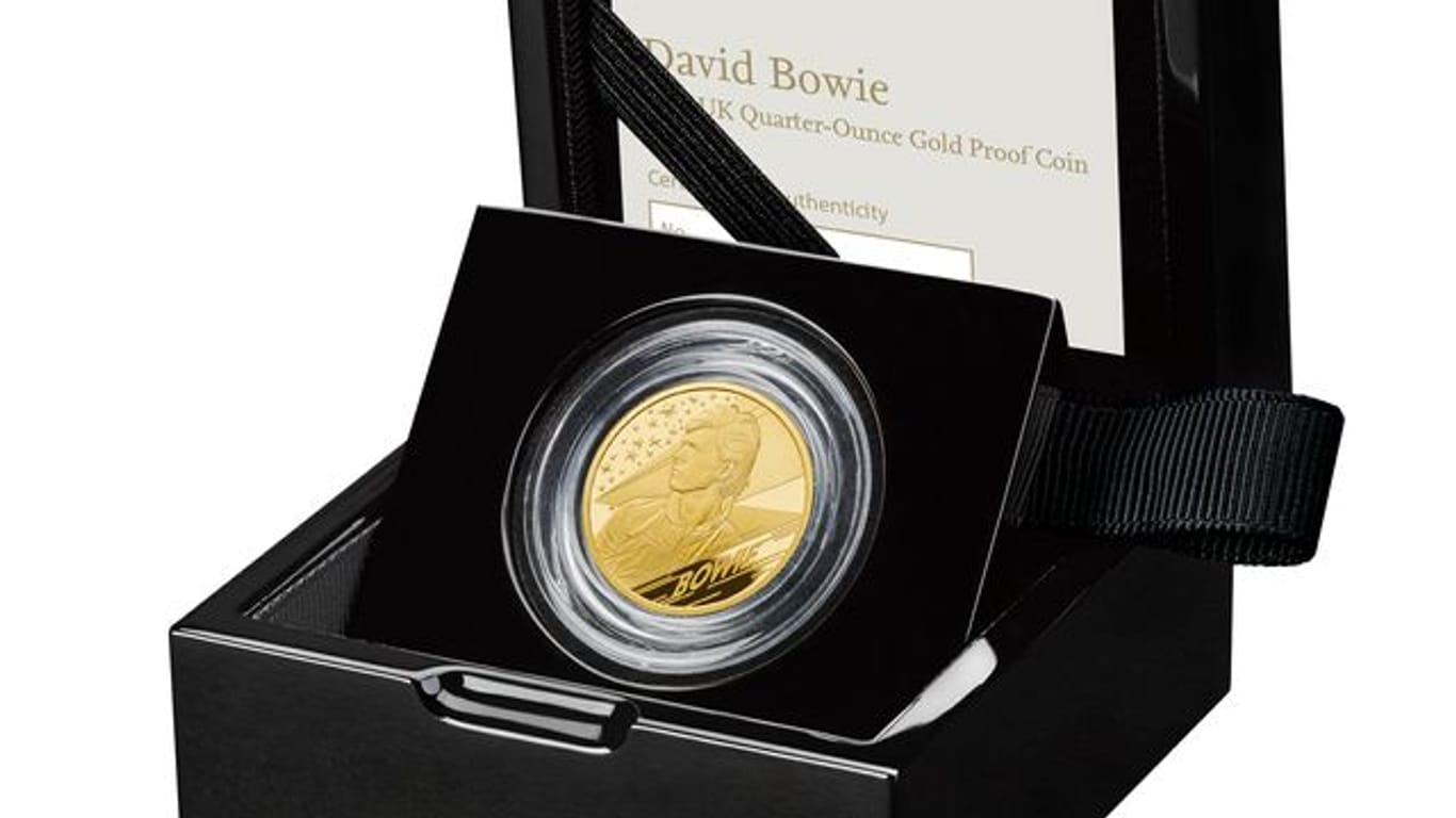 Eine Goldmünze der Royal Mint Collection ist David Bowie gewidmet.
