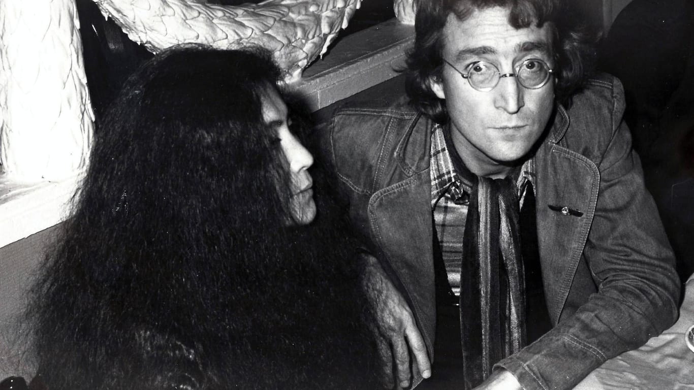 John Lennon und Yoko Ono 1980 in New York.