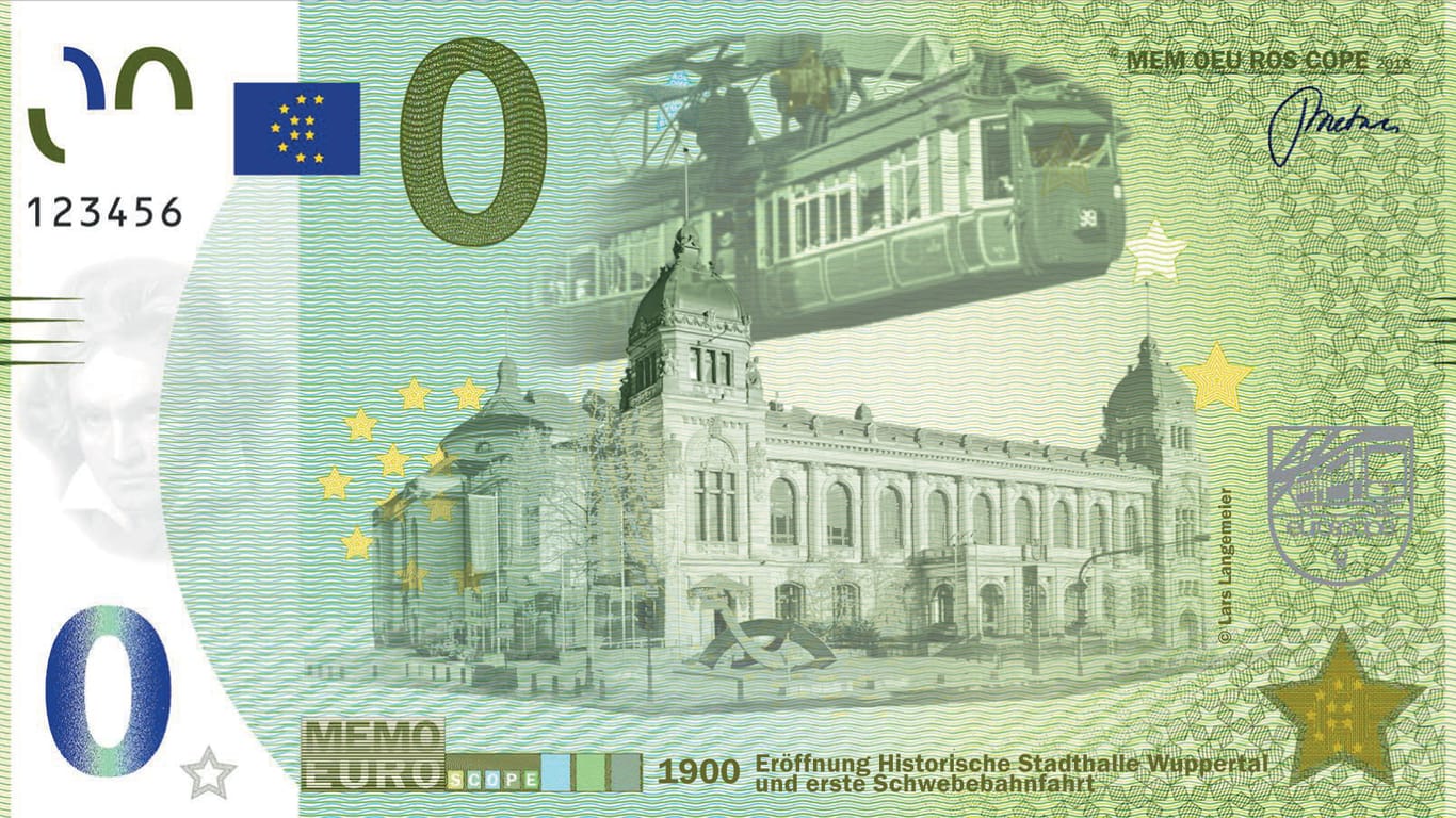 Ein Null-Euro-Schein: Das Motiv erinnert an die Kaiserwagenfahrt Wilhelms II. 1900.