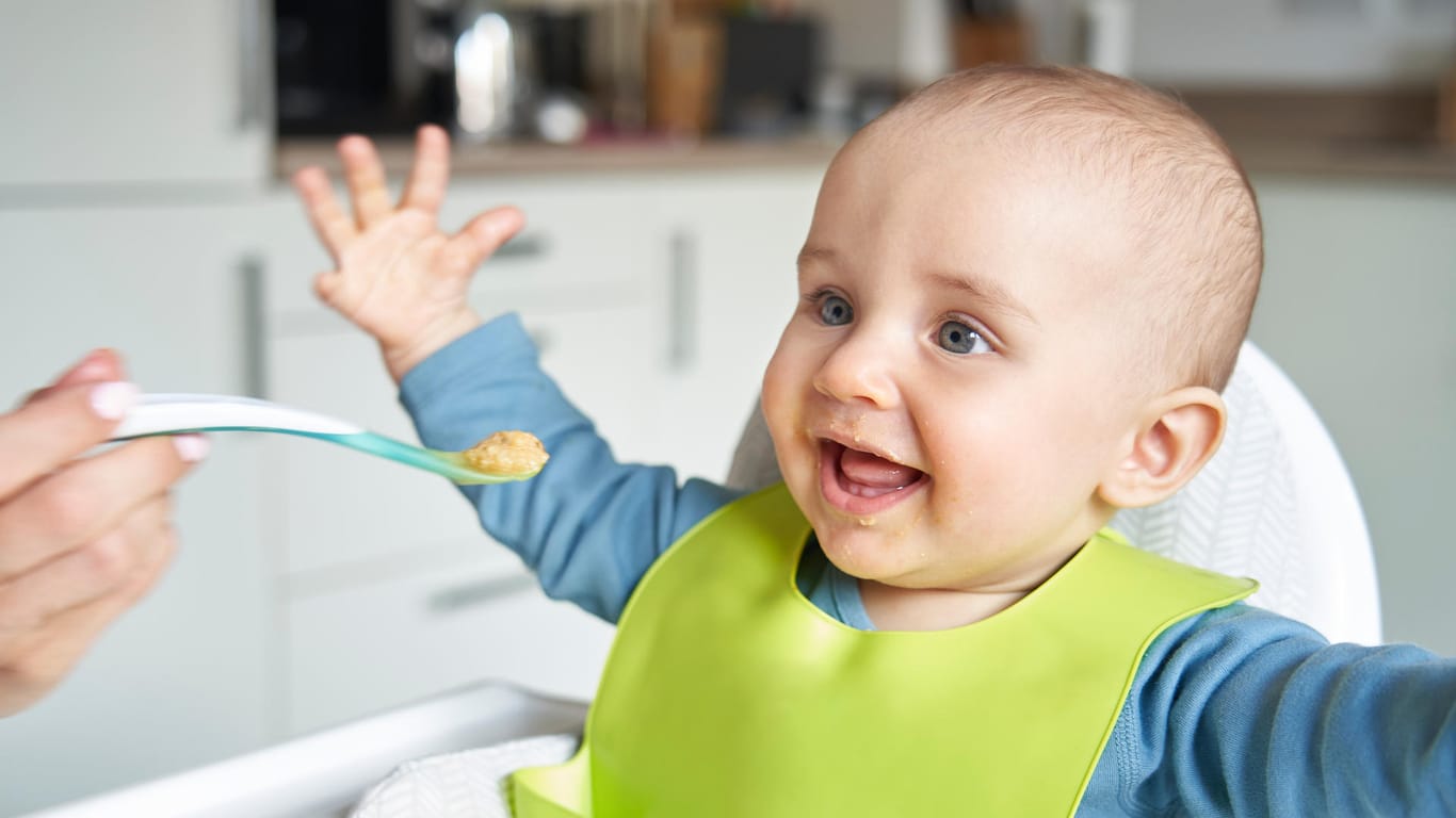 Babyernährung: In Deutschland ist der Ernährungstrend "Baby-led Weaning" seit Jahren im Kommen.