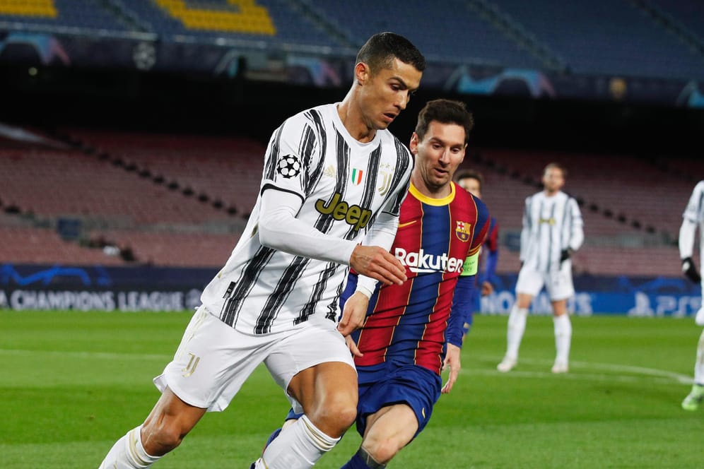 Ronaldo und Messi im Camp Nou: Ronaldo sicherte sich mit Juve den Sieg gegen die Spanier.