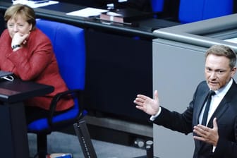 Christian Lindner: Der Fraktionsvorsitzende der FDP kritisierte Kanzlerin Merkel scharf.