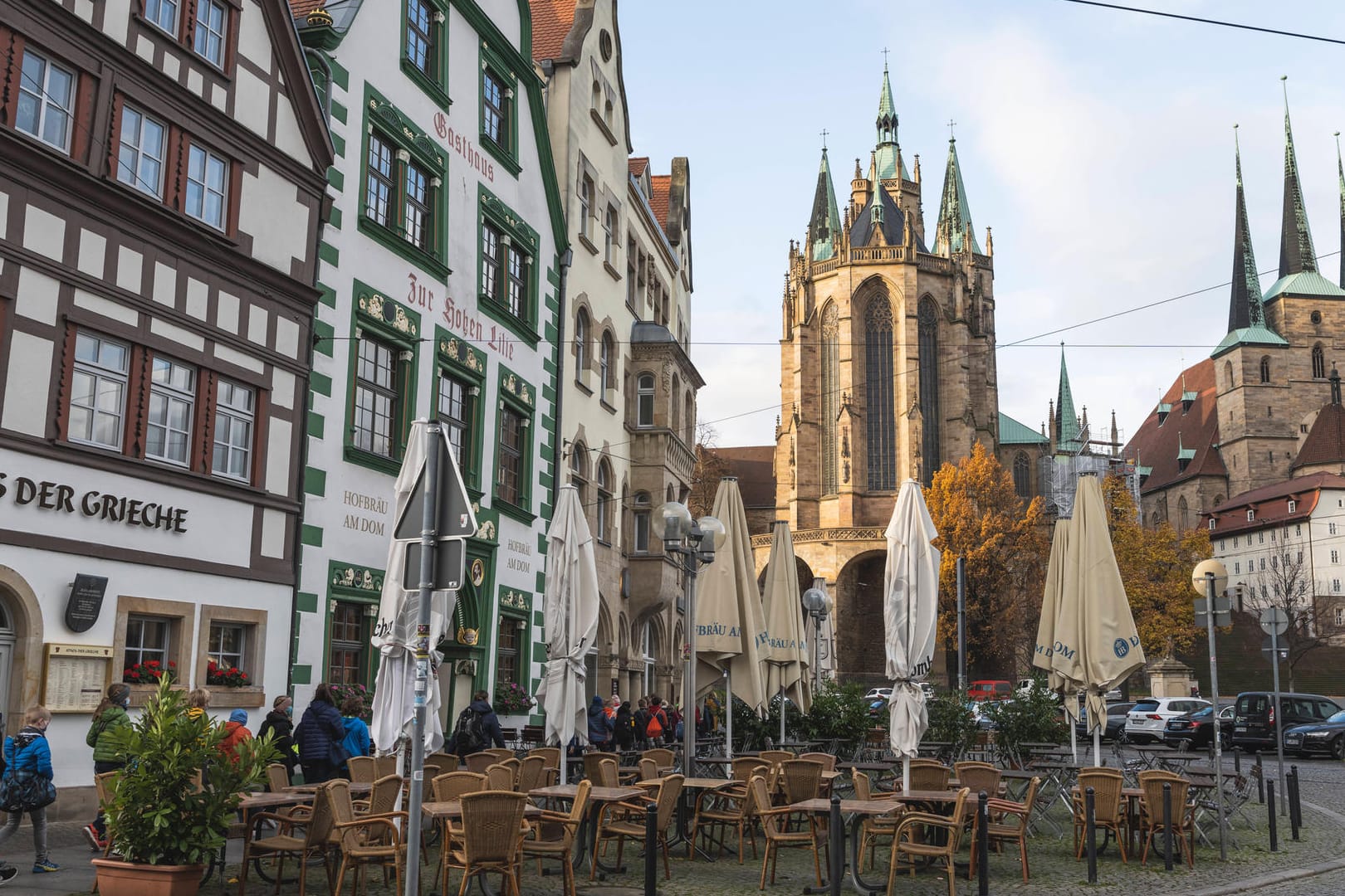 Blick in die Erfurter Innenstadt: Zehntausende Erfurter engagieren sich ehrenamtlich für das Gemeinwohl.