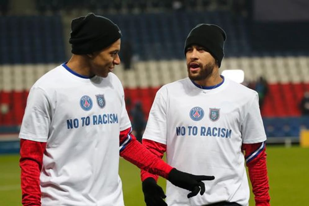 Starstürmer von Paris Saint-Germain: Kylian Mbappe (l) und Neymar.