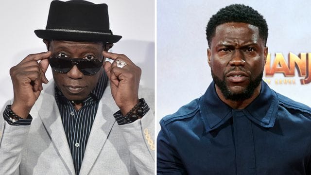 Wesley Snipes (l) und Kevin Hart treten gemeinsam vor die Kamera.