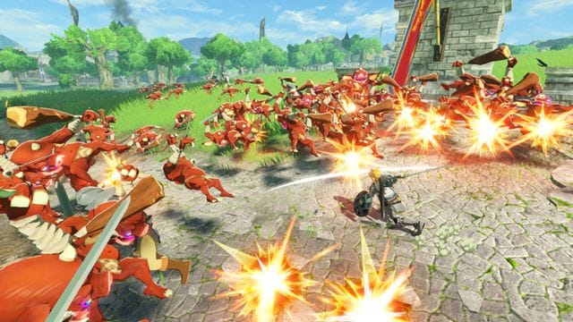 Einer gegen alle: "Hyrule Warriors" ist ein Ableger von "Dynasty Warriors" - Massenschlachten stehen deshalb im Mittelpunkt. Einer gegen alle: "Hyrule Warriors" ist ein Ableger von "Dynasty Warriors" - Massenschlachten stehen deshalb im Mittelpunkt.