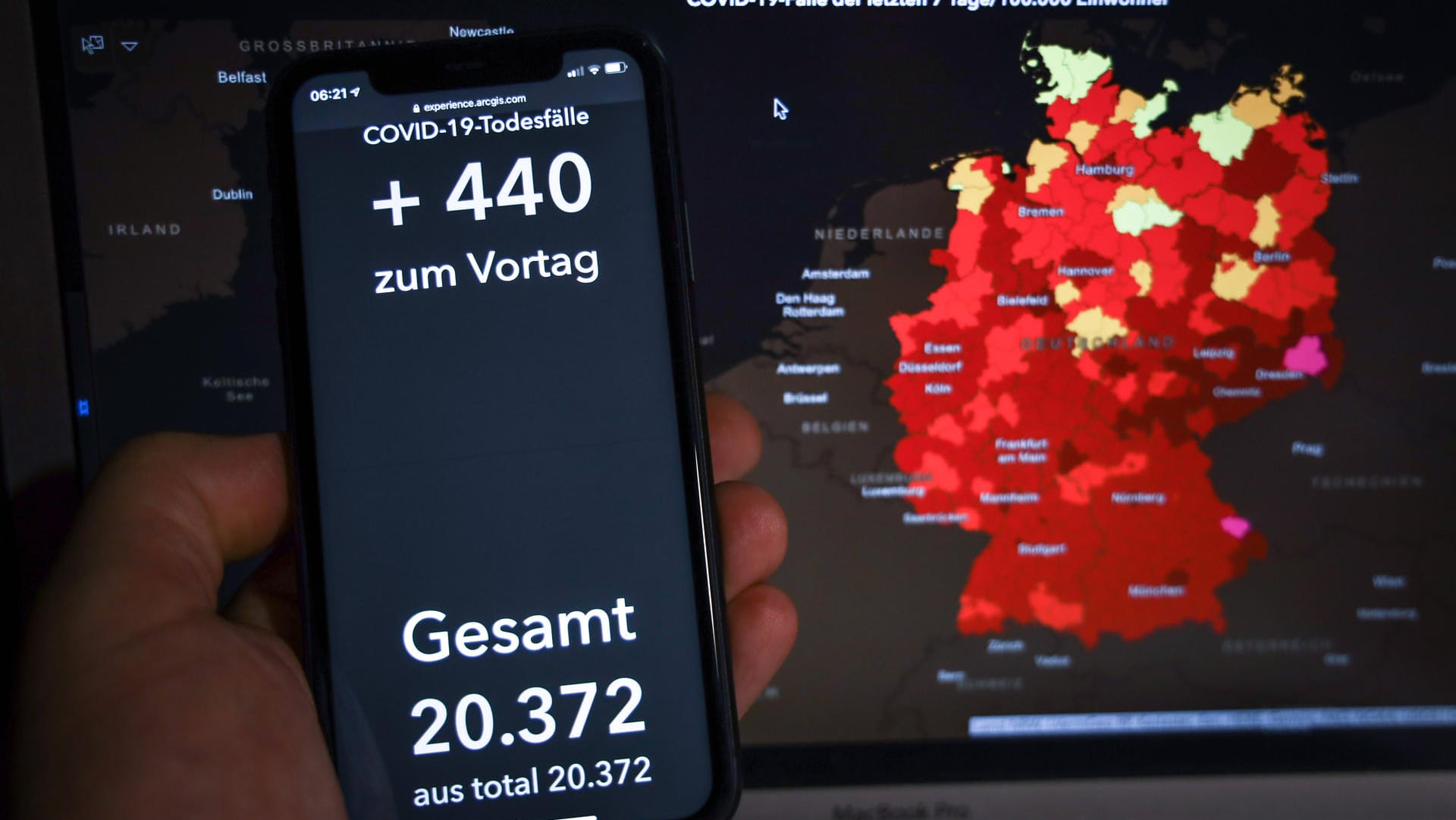 Das Covid-19-Dashboard des Robert Koch-Institut vom 10. Dezember 2020: In Deutschland ist die Marke von 20.000 Corona-Toten überschritten worden. Auch in Wuppertal steigen die Corona-Todesfälle stark an.