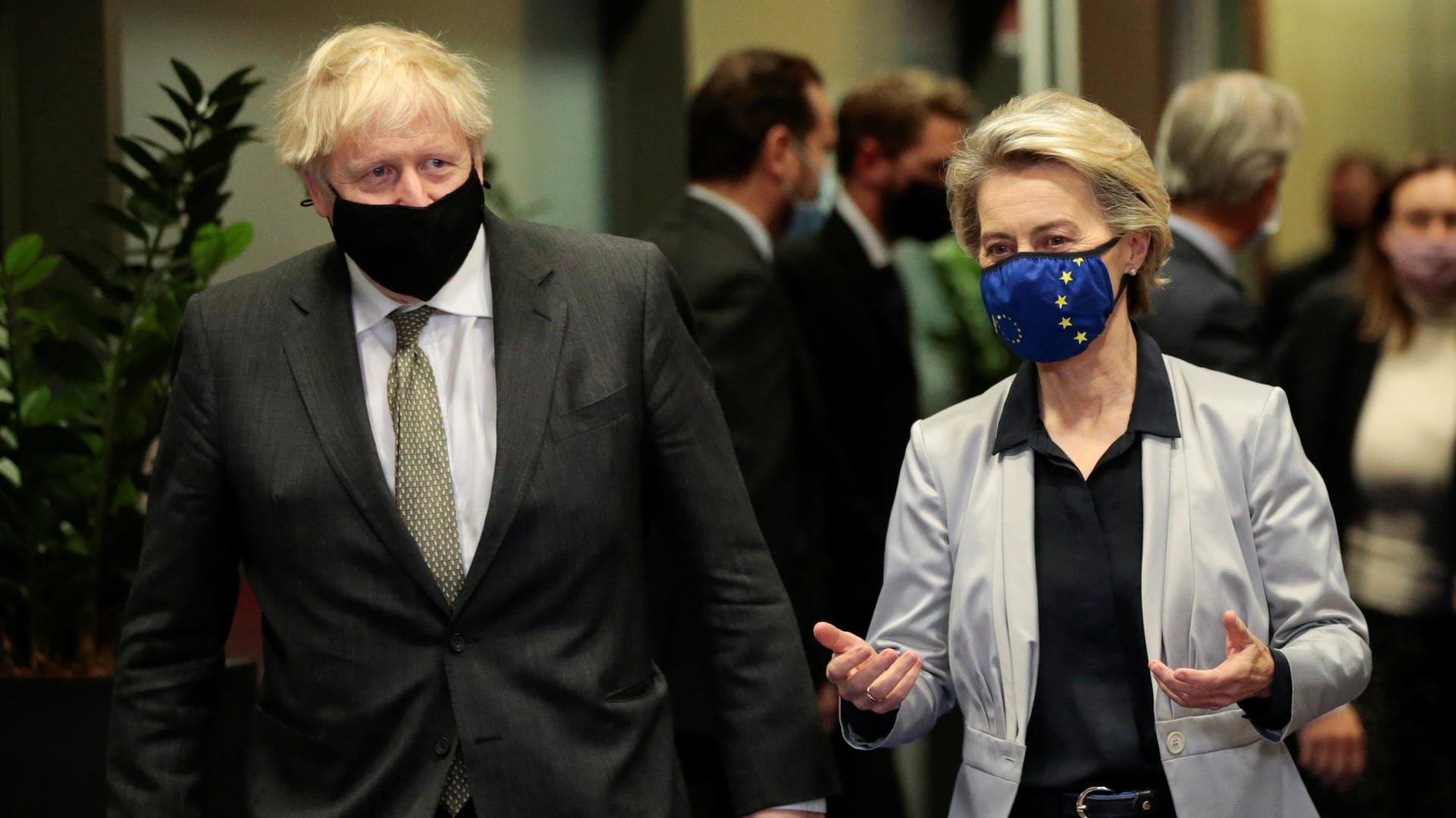 Ursula von der Leyen begrüßt Boris Johnson in Brüssel: Ihr gemeinsames Dinner brachte keinen Durchbruch in den Brexit-Verhandlungen.