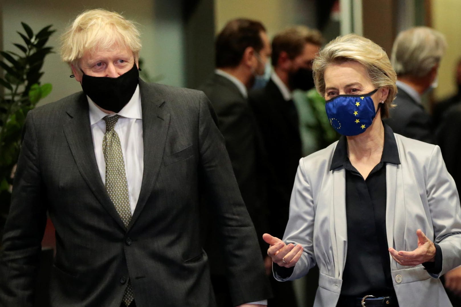 Ursula von der Leyen begrüßt Boris Johnson in Brüssel: Ihr gemeinsames Dinner brachte keinen Durchbruch in den Brexit-Verhandlungen.