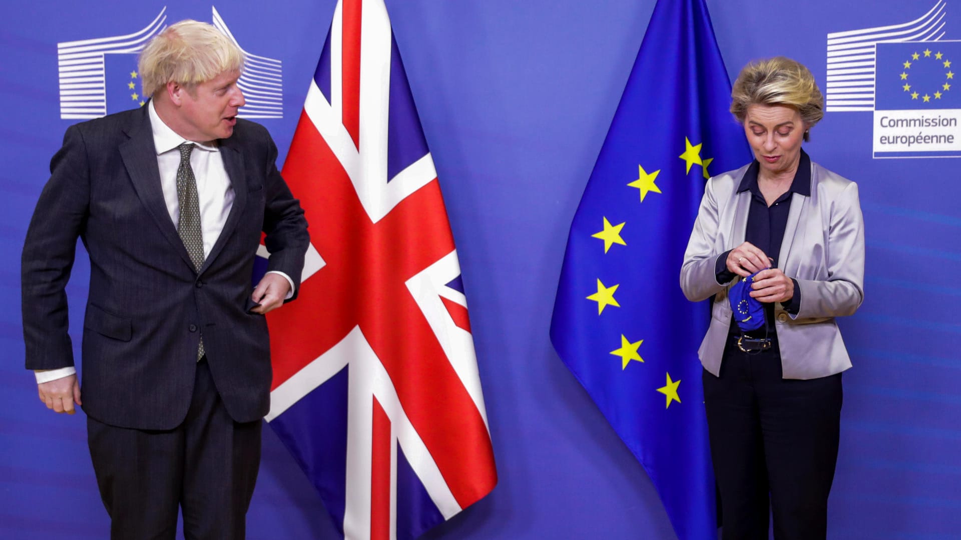 Boris Johnson und Ursula von der Leyen in Brüssel: Der Streit um Fischereirechte ist eines der drei umstrittensten Themen zwischen Großbritannien und der EU.