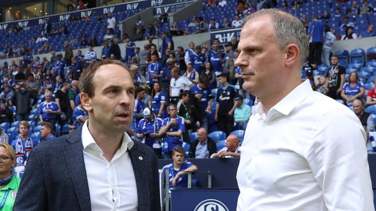 Alexander Jobst und Jochen Schneider: Die beiden Schalke-Bosse haben sich auf ungewohnte Weise an die königsblauen Anhänger gewandt.
