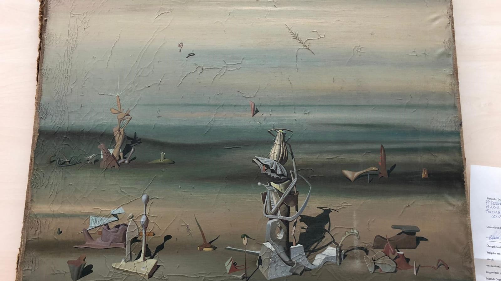 Das Bild des Malers Yves Tanguy: Düsseldorfer Polizisten retteten es aus dem Müll.