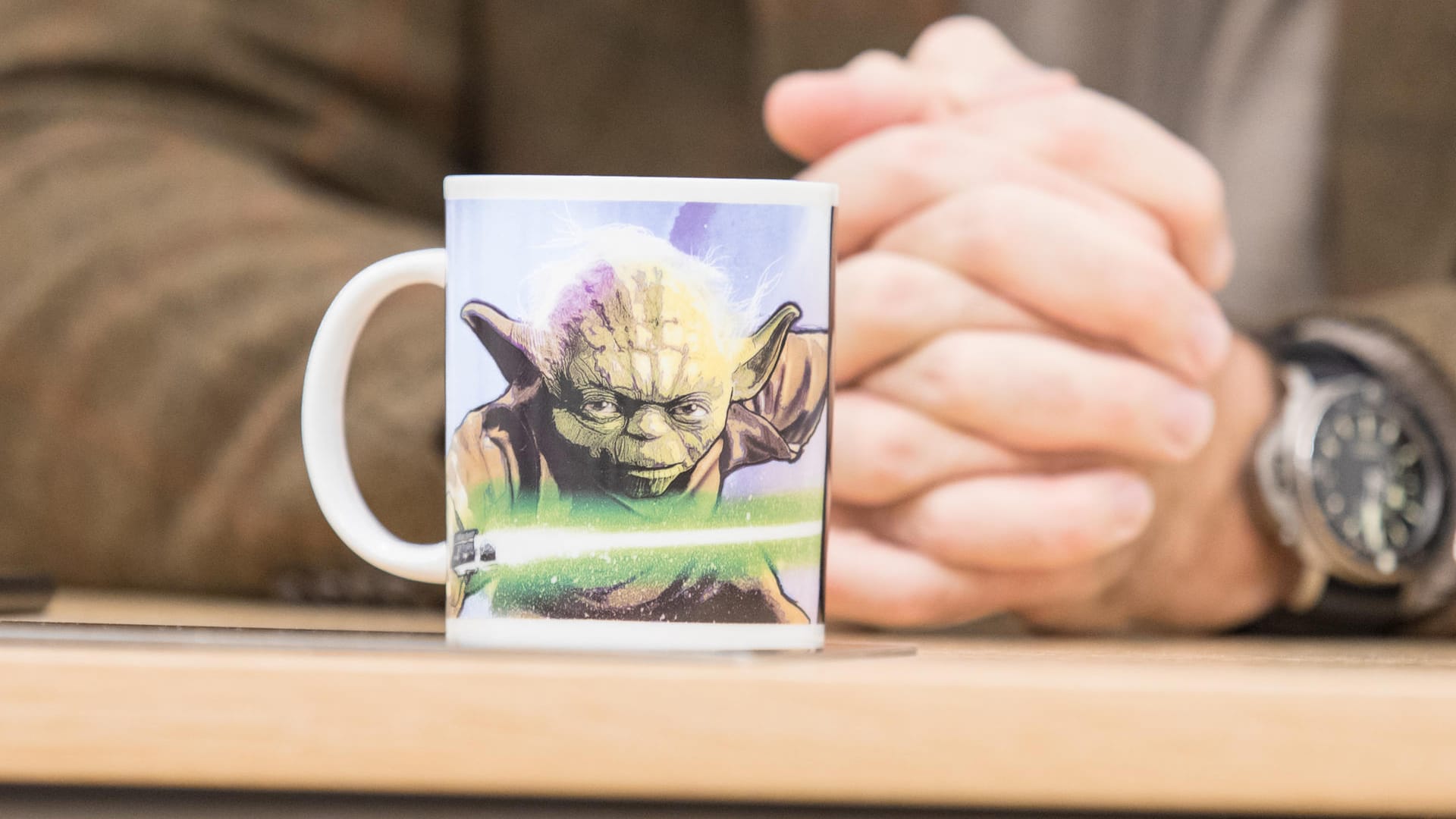 Die Chef-Tasse: Markus Söder ist bekennender Star-Wars-Fan.