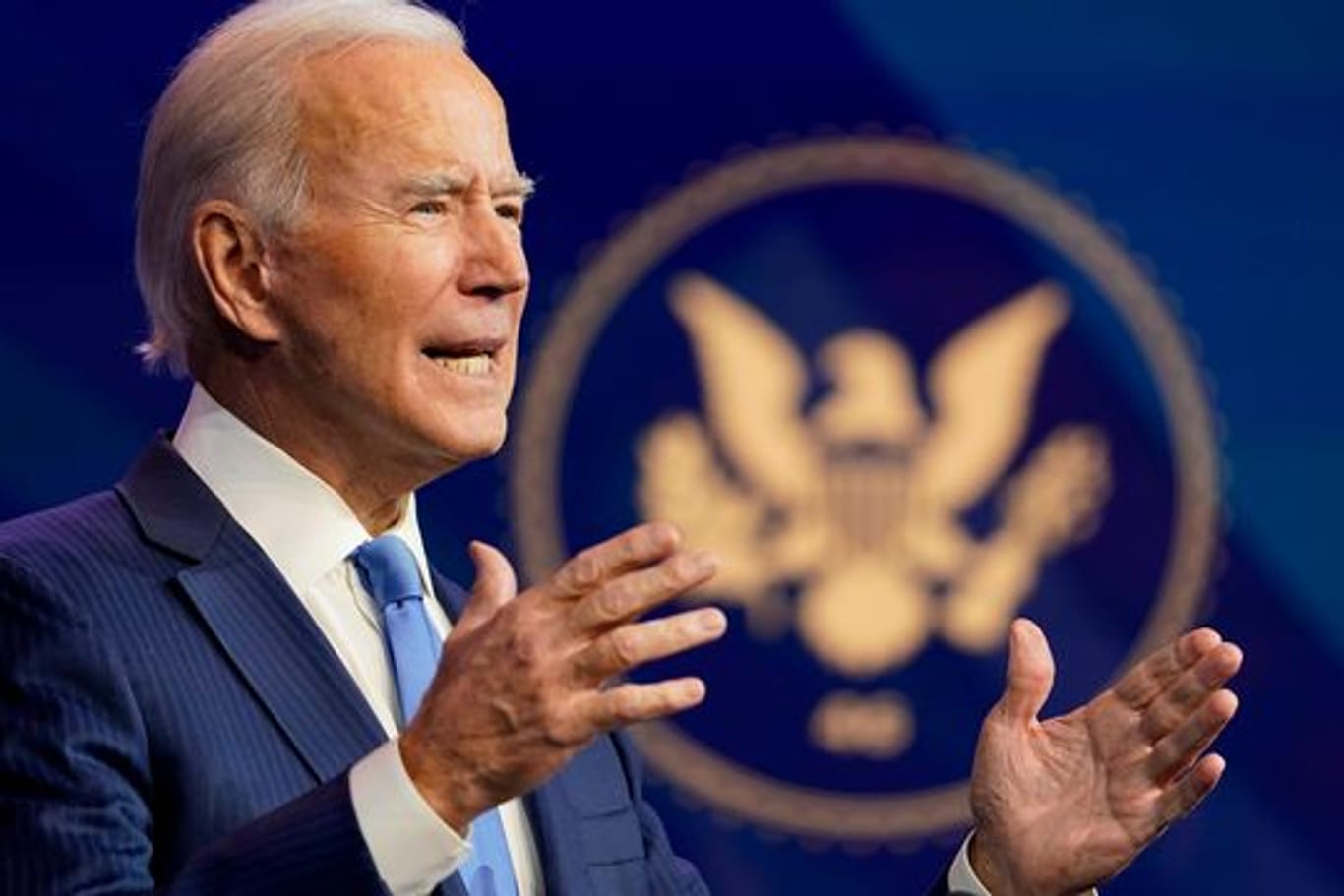 Joe Biden, gewählter Präsident der USA, spricht am Freitag bei einer Veranstaltung in Wilmington.