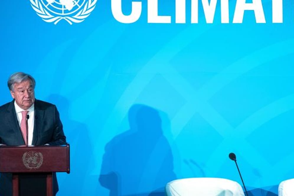 UN-Generalsekretär Antonio Guterres forderte alle Staaten der Welt auf, den "Klimanotfall" zu erklären.