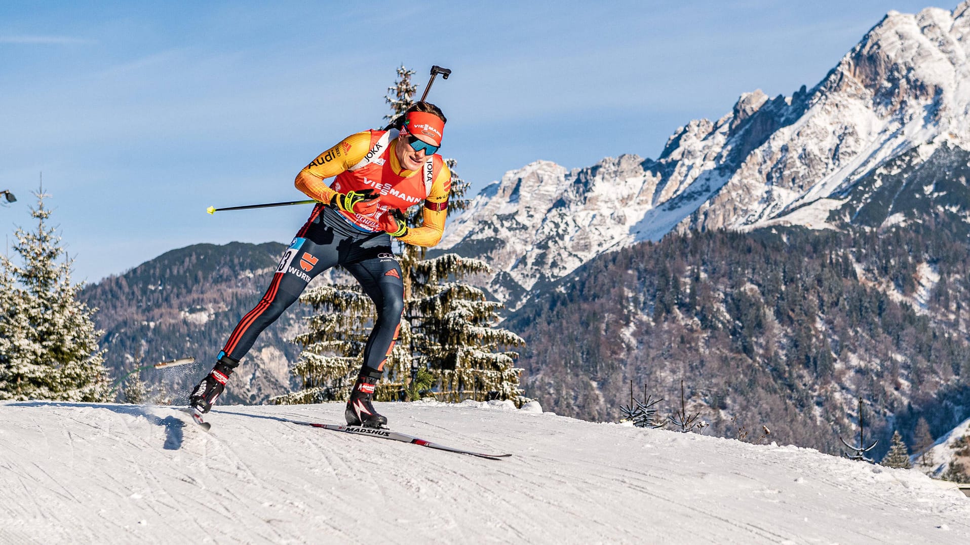 Biathlon: Benedikt Doll zeigte eine gute Leistung im Sprint am Freitag und sicherte sich so eine super Ausgangslage für die Verfolgung am Samstag.