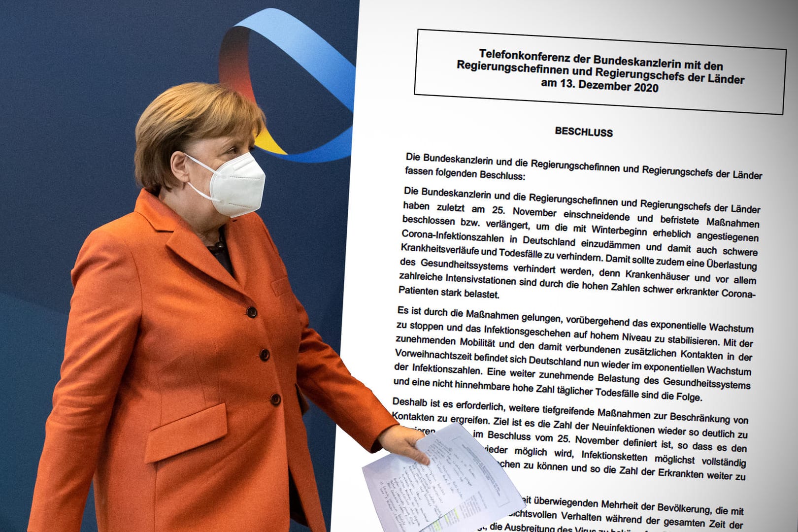 Bundeskanzlerin Angela Merkel nach dem Corona-Gipfel: Den Beschluss können Sie am Ende des Textes herunterladen.