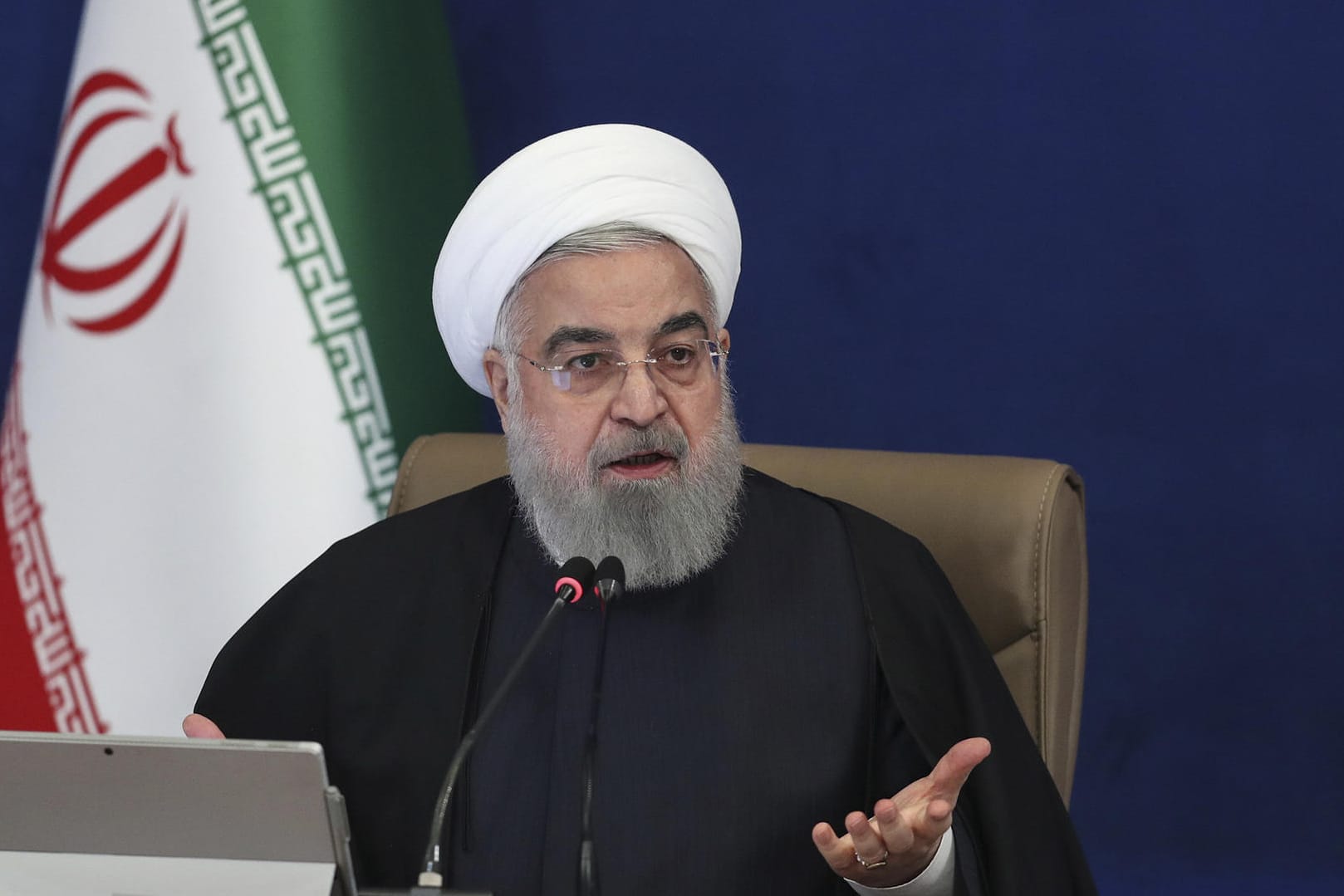 Der iranische Präsident Hassan Rouhani: Der Iran hat den deutschen Botschafter in Teheran einbestellt.
