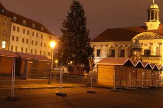 Alter Markt in Magdeburg: Sachsen-Anhalt wird die Corona-Maßnahmen nicht wie andere Bundesländer zu Weihnachten lockern.