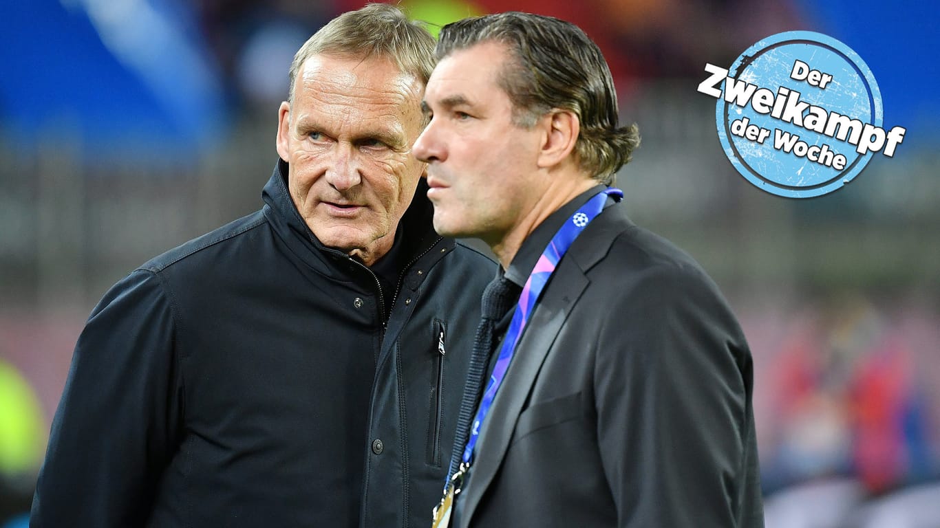 Hans-Joachim Watzke (l.) und Michael Zorc: Die BVB-Verantwortlichen haben entschieden, ohne Lucien Favre in die Zukunft zu gehen.